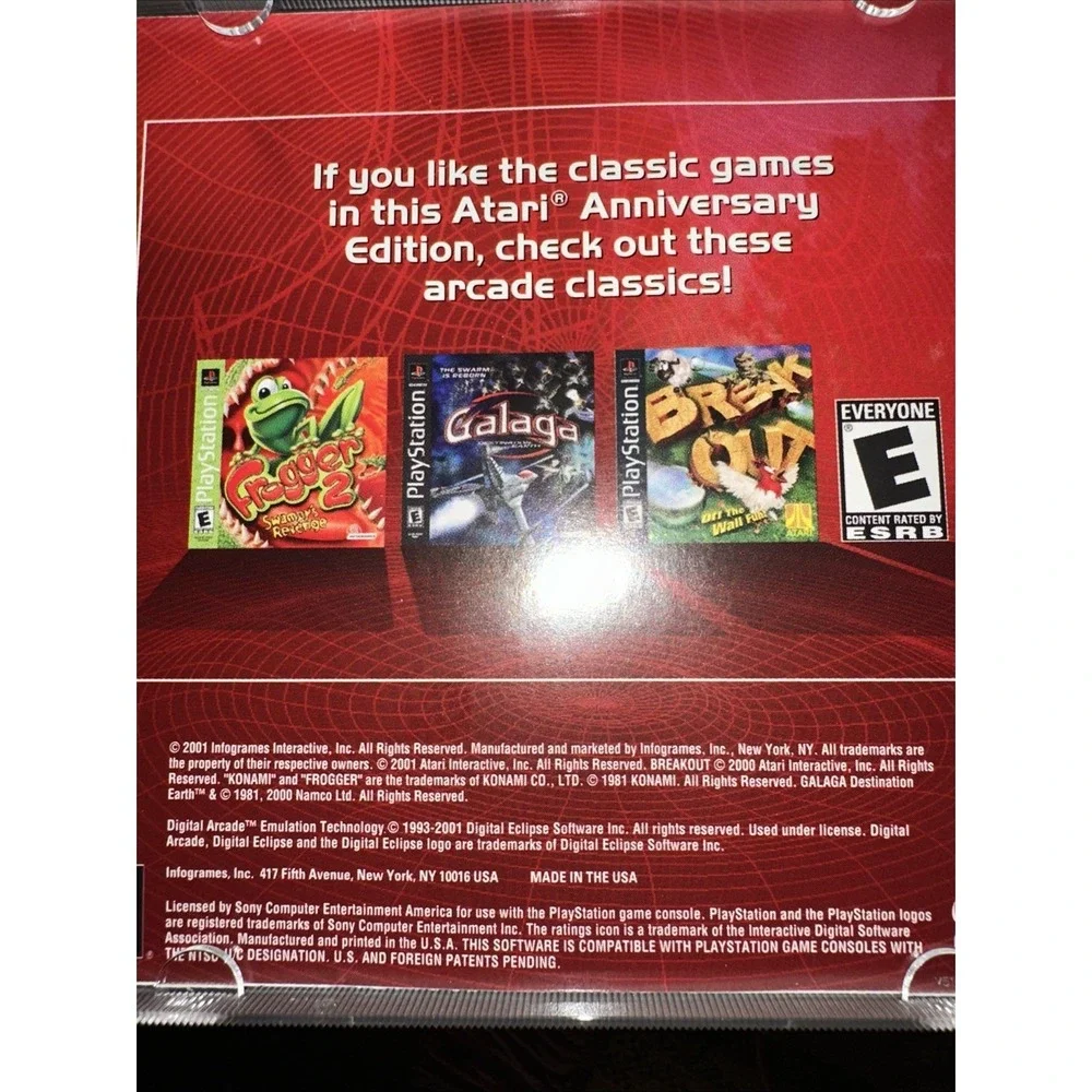 Namco Museum Vol. 1 (Sony PlayStation 1, 1995) Authentic Inc Front Cover/Book